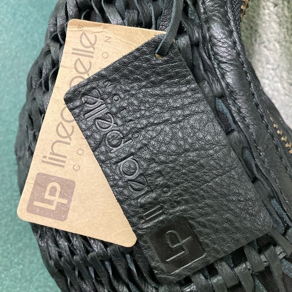 Linea Pelle Woven Leather Black Bag BNWT!! - Picture 7 of 16
